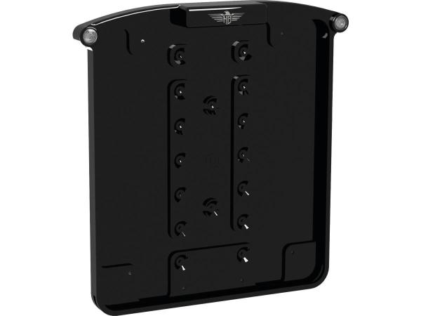 ALL-IN-ONE NANO Kennzeichenhalter License Plate Base Plate 3 in 1 and License Plate Light, German Size 200x180mm Black Anodized
