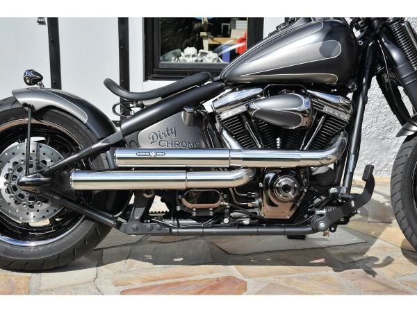 BSL EXHAUST Drager Drag Exhaust System , Polished Smooth Heat Shield, Polished Smooth End Cap, Polished 2,5"- BSL Auspuffanlage für Harley Davidson 87-16 Softail