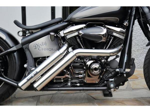 BSL Firestarter Auspuffanlage, ohne Hitzeschild, poliert glatt Endkappe, poliert 2,5" – 87-16 Softail, (außer 13-14 FXSBSE, 14-16 FXSB, 16 FXSE, 08 FXCW, 08-11 FXCWC) 12-16 benötigt Lambdasonden-Reduzierstück 670859