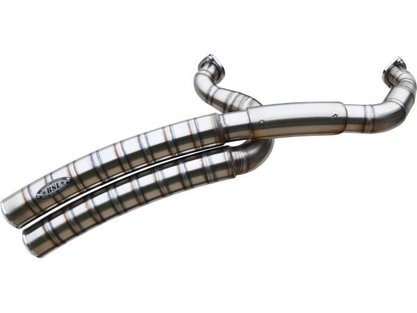 BSL Exhaust Rainbow Down Under Snake on the Road Exhaust System , Raw Smooth Heat Shield, Polished Smooth End Cap, Outline 70 mm - BSL Auspuffanlage für Harley Davidson 18-20 FLFB, 18-19 FXBR, 19-20 FXDRS 114, 18-20 FXBRS 114, 18-20 FLFBS 114, 18 FXBRS 11