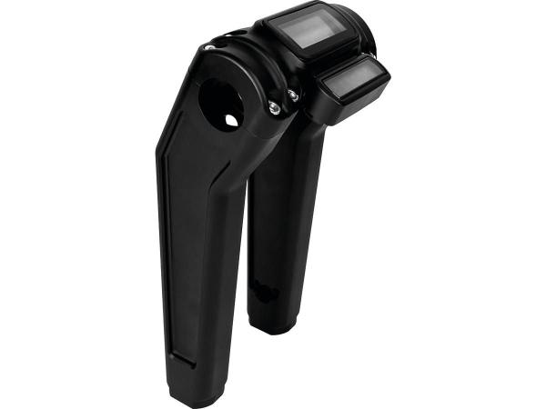 Performance Club Style Riser Kit 9" Height, 1 1/4" Handlebar Clamp for Digital Instrument Black Satin