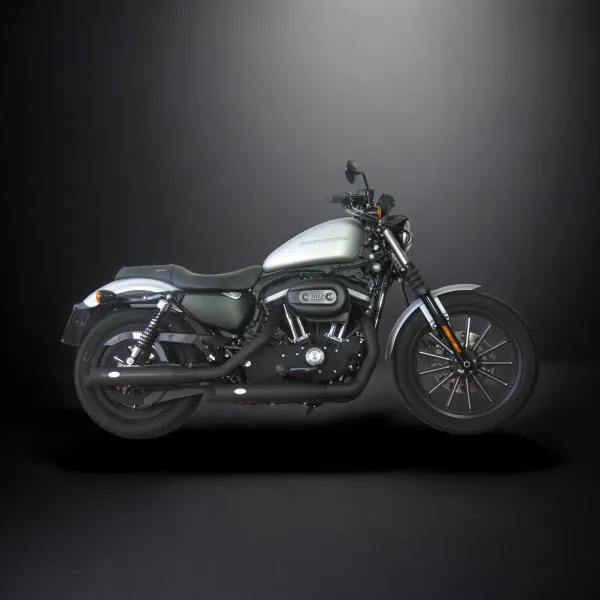 MCJ - 2 in 2 Royal in Chrom oder Schwarz mit Endkappen wählbar  - SPORTSTER 883-1200 BIS BJ. 2003 AUSPUFFANLAGE HARLEY
