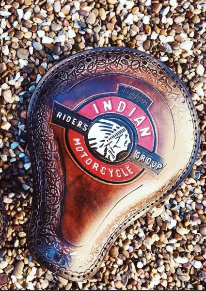 Indian Motorcycle Leder Sitz  Bobber Einzelsitz - Biker Motorrad Solositz Bobber Sitz