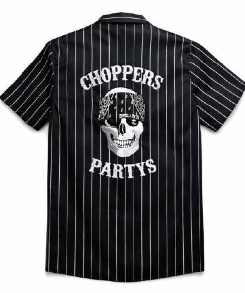 Choppers n Partys Striped Black/White Hemd