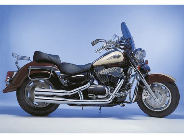 MCJ - 2 in 2 Royal in Chrom oder Schwarz mit Endkappen wählbar - SUZUKI INTRUDER 1500