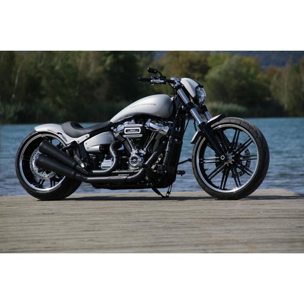 Kodlin stretched "Breakout" Softail gas Tank | Passend: 2018–2026 Softail mit custom shorter seat (some Modelle require dash/instrument relocation)