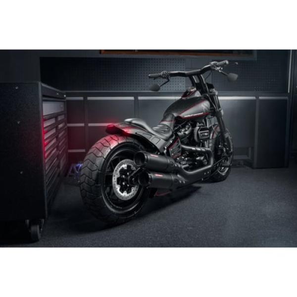 Killer Custom, 'Back Saver' Raked T-Bar Mega Lenker 8" – 2073–2024 · H-D mit 3.5" riser mount hole spacing (ausgenommen hydraulic clutch models)