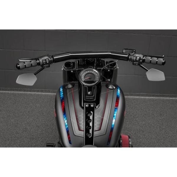 Killer Custom, "Drag-T" Mega Handlebars. Gloss schwarz – 2073–2024 · H-D mit 3.5" riser mount hole spacing (ausgenommen hydraulic clutch models)