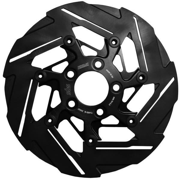 Kodlin by SBS, "7-spoke" Brems rotor hinten. Schwarz | Passend: hinten: 2000–2026 Softail (außer 2017 FXSE); 2000–2017 Dyna (außer 2016–2017 FXDLS); 2000–2007 Touring; 2000–2010 XL (außer XR1200)
