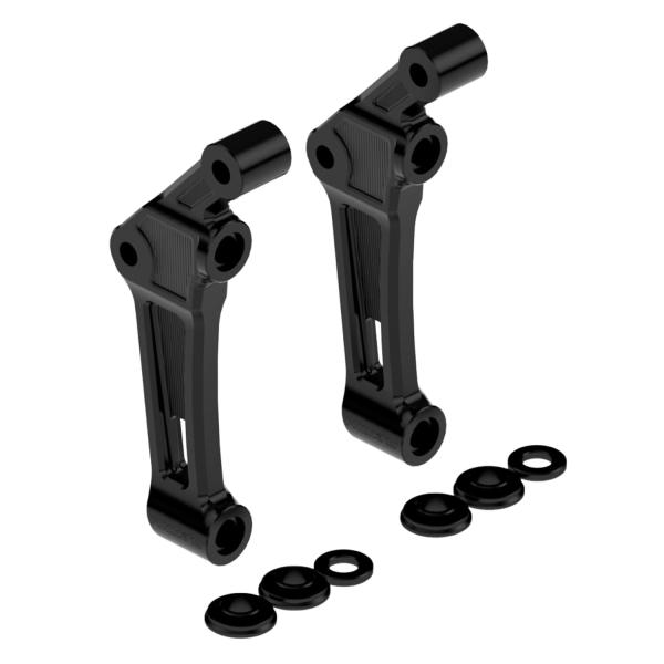 Rick’s Motorcycles Clubstyle Radial-Bremssatteladapter, vorn links, mattschwarz – Front left: 08-25 Softail (excl. inverted fork models)