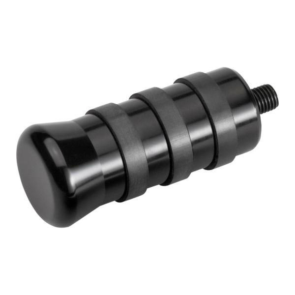 Rick’s Motorcycles – Schaltfußraste O-ring style. schwarz – OE-Ersatz – Most H-D with 5/16-24 threaded stud