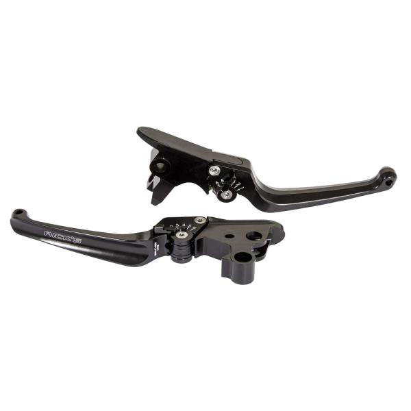 Rick’s Motorcycles – Classic Brems- und Kupplungshebel-Set. schwarz – OE-Hebel – 96-14 Softail; 96-17 Dyna (excl. 16-17 FXDLS); 96-07 FLT/Touring; 96-03 XL. With cable clutch (NU)