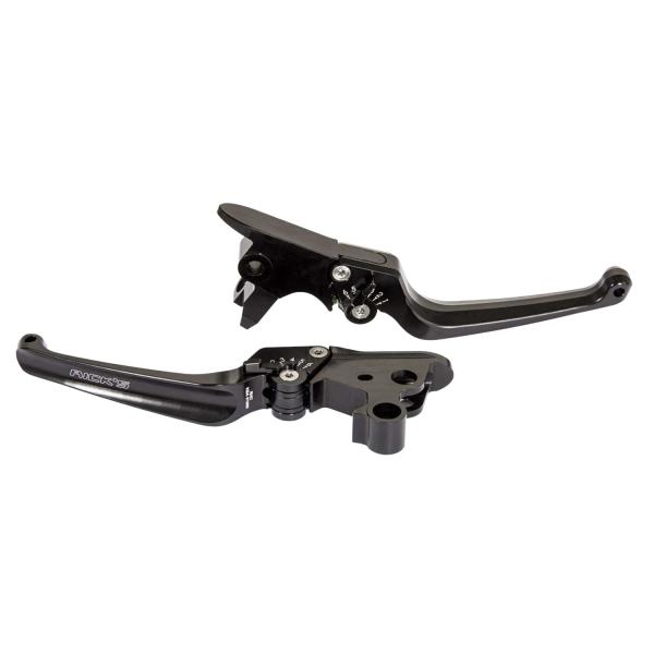 Rick’s Motorcycles – Classic Brems- und Kupplungshebel-Set. schwarz – OE-Hebel – 04-13 XL Sportster; 08-12 XR1200 Sportster (NU)