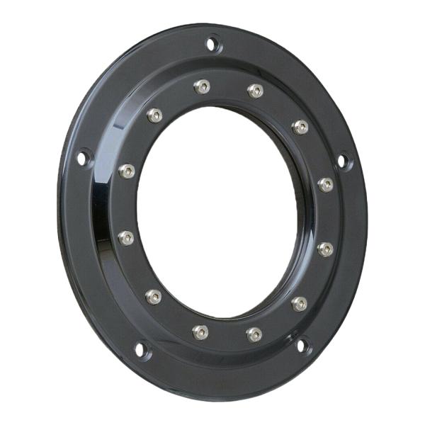Rick’s Motorcycles – Kupplungsdeckel 'Porthole'. glänzend schwarz – 99-17 Dyna; 99-18 Softail (excl. 2018 FLSB); 99-15 Touring, Trike (excl. 2015 FLHTCUL, FLHTKL) (NU)