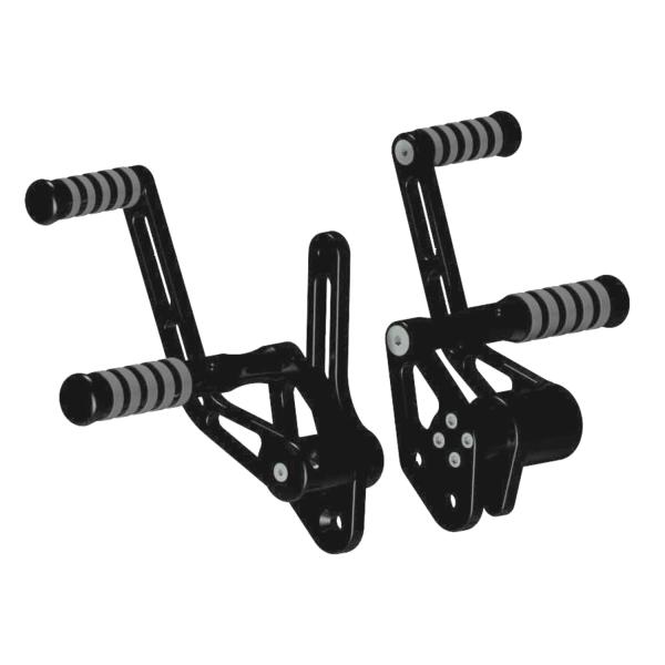 Rick’s Motorcycles – vorverlegte Fußrastenanlage. O-ring. +2". schwarz – 06-17 Dyna (NU)