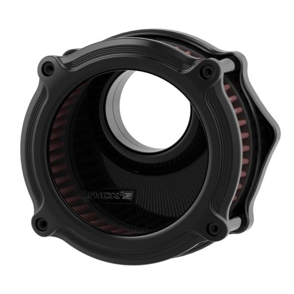 Rick's, 'Good Guys 3 Porthole' Luftfilteranlage. schwarz – 18-24 Softail (NU)