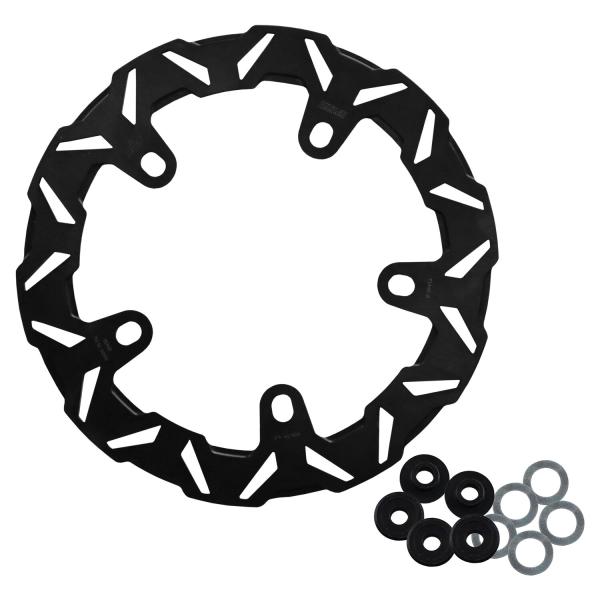 Kodlin by SBS, "V-Design" Brems rotor vorne L/R. Schwarz | Passend: vorne mit stock cast wheels: 2024–2026 FLHX; 2025 (NU) FLHXU; 2024–2026 FLTRX; 2024 (NU) RA1250; 2024–2026 RA1250S