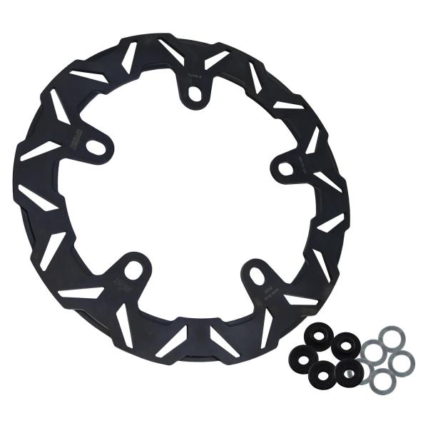 Kodlin by SBS, "V-Design" Brems rotor vorne L/R. Schwarz | Passend: vorne mit stock cast wheels: 2024–2026 FLHX; 2025 (NU) FLHXU; 2024–2026 FLTRX; 2024 (NU) RA1250; 2024–2026 RA1250S
