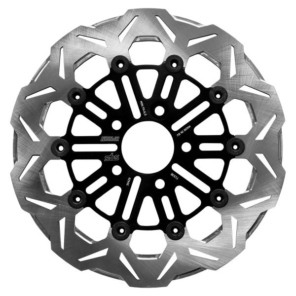 Kodlin by SBS, "V-Design" Brems rotor hinten. Schwarz | Passend: hinten: 2008–2026 Touring