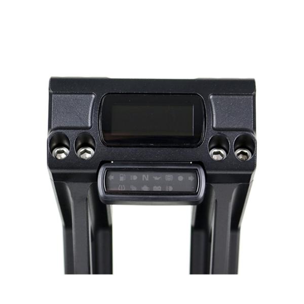 Kodlin Fastback Riser für OEM digital speedo. 10". Schwarz | 2018–2024 Softail mit OEM digital speedometer: 2018–2020 FXBB Street Bob 107