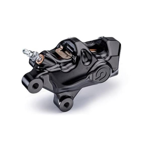 Brembo 484 Bremssattel rechts schwarz – vorne: 00-14 Softail (außer FXSTS); 00-17 Dyna; 00-07 FLT/Touring; 00-13 XL Sportster; 02-05 V-Rod (außer VRSCR)