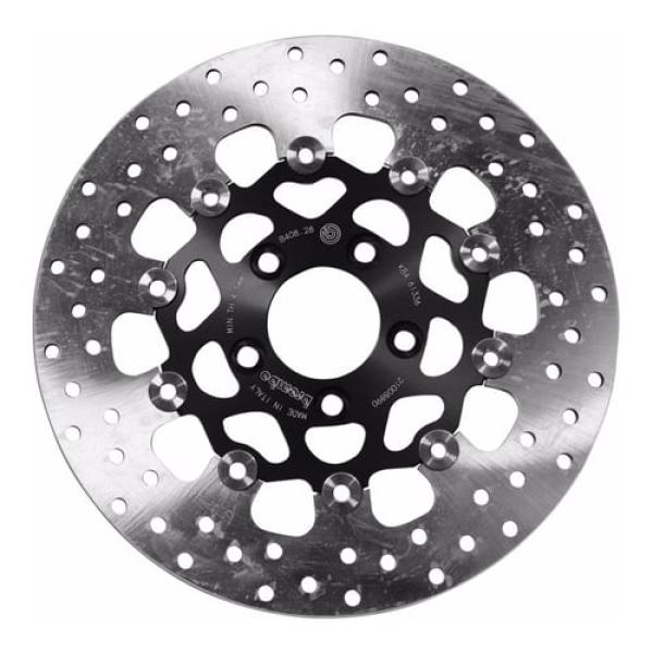 Brembo schwimmend gelagerte Edelstahl-Bremsscheibe hinten – 00-26 Softail (außer 2017 FXSE); 00-17 Dyna (außer FXDLS); 00-07 FLT/Touring; 00-10 XL Sportster