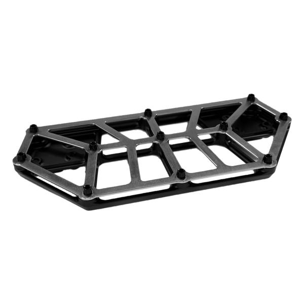 Kodlin NXL Trittbretter. Schwarz / Edelstahl | Passend: 1986–2017 FL Softail; 2012–2016 Dyna FLD Switchback; 1983–2026 Touring; 2009–2026 Trikes