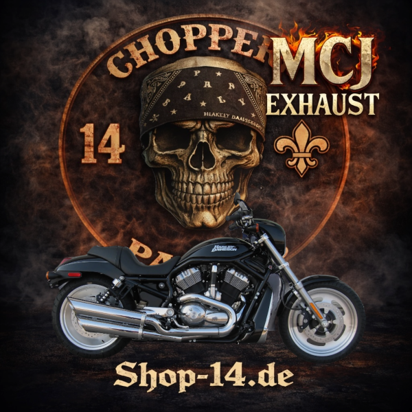 MCJ - Endtöpfe Doppelte Ausführung in Schwarz oder Chrom - V-ROD