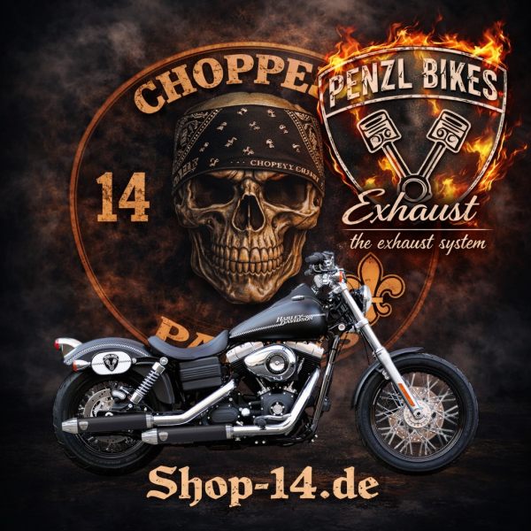 PENZL AUSPUFFANLAGE FÜR - Harley-Davidson - Dyna Super Glide T-Sport (FXDXT) - MotorTC88 - Baujahr 2000 bis 2006 - mit manuelle oder elektronische Steuerung
