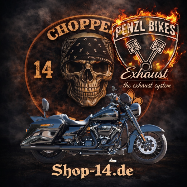 PENZL AUSPUFFANLAGE FÜR - Harley-Davidson - CVO Limited (FLHTKSE) - Motor TC110/ME114/ME117 - Baujahr 2015 bis 2020 - mit mechanische oder elektronische Steuerung