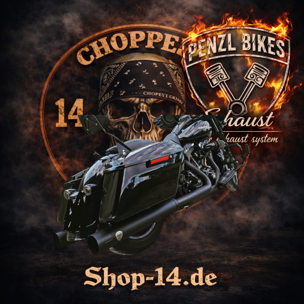 PENZL AUSPUFFANLAGE FÜR - Harley-Davidson - CVO Street Glide (FLHXSE) - Motor TC110/ME114/ME117 - Baujahr 2009 bis 2020 - mit mechanische oder elektronische Steuerung