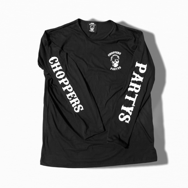 Choppersn Partys Long Sleeve Black Skull