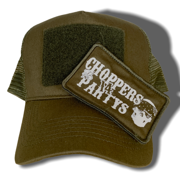 CnP Trucker Cap mit Klettpatch Patch in Camouflage oder Olivgrün