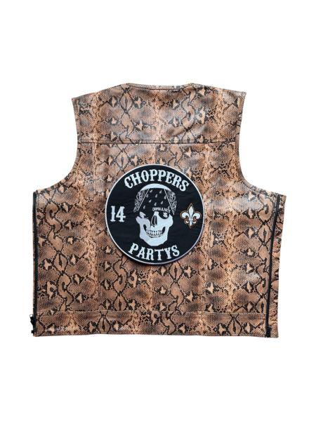 Choppers n Partys Lederweste Schlangenleder Unikat Leder  Biker, Bikerweste, Kutte - Kopie