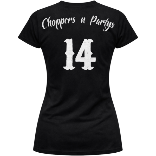 CnP Choppers n Partys - Black for 1 (Damen) T-Shirt Schwarz Totenkopf Motorrad