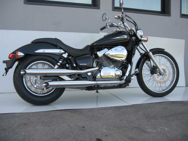 MCJ - 2 in 2 Royal in Chrom oder Schwarz mit Endkappen wählbar, Inklusive Krümmer - HONDA SPIRIT