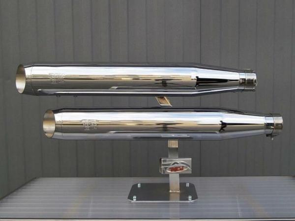 MCJ - 2 in 2 Royal in Chrom oder Schwarz mit Endkappen wählbar - NACH WUNSCHMAßEN ERSTELLT FÜR FAST ALLE MOTORRADMARKEN