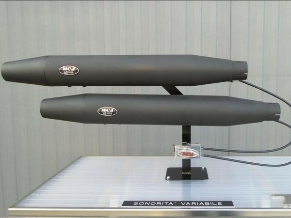 MCJ - 2 in 2 Royal in Chrom oder Schwarz mit Endkappen wählbar - NACH WUNSCHMAßEN ERSTELLT FÜR FAST ALLE MOTORRADMARKEN