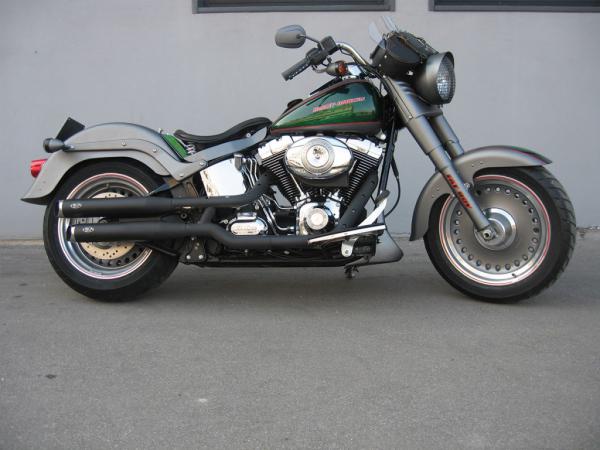 MCJ - 2 in 2 Royal in Chrom oder Schwarz mit Endkappen wählbar - SOFTAIL DELUXE 1450 BIS BJ. 2006