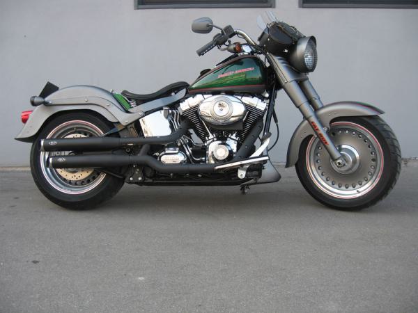 MCJ - 2 in 2 Royal in Chrom oder Schwarz mit Endkappen wählbar - SOFTAIL DELUXE - CROSS BONES - SLIM VON 2007 BIS 2016