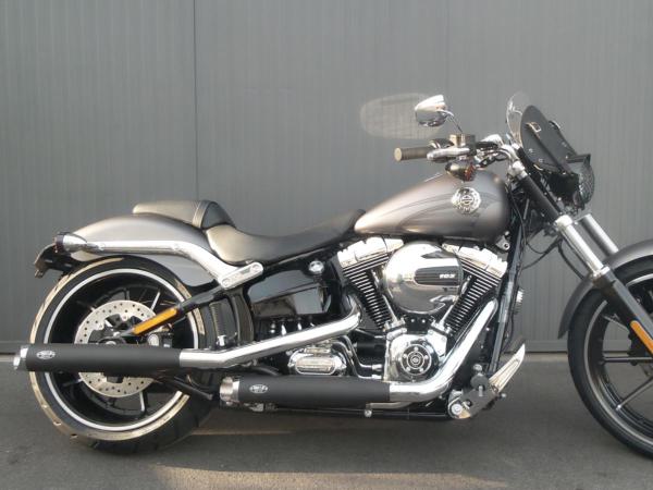 MCJ - 2 in 2 Royal in Chrom oder Schwarz mit Endkappen wählbar  - SOFTAIL BREAKOUT BIS BJ. 2016