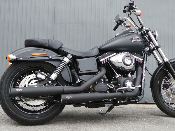 MCJ - 2 in 2 Royal in Chrom oder Schwarz mit Endkappen wählbar - DYNA FAT BOB - WIDE GLIDE BIS 2016