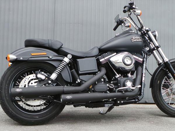 MCJ - 2 in 2 Royal in Chrom oder Schwarz mit Endkappen wählbar - DYNA FAT BOB - WIDE GLIDE - LOW RIDERS S MODELS 2017