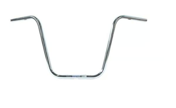 1" Apehanger 40cm Höhe in Chrom für Harley-Davidson® 08–24  E-Gas mit Risern mit 1 Zoll Innendurchmesser (NU)