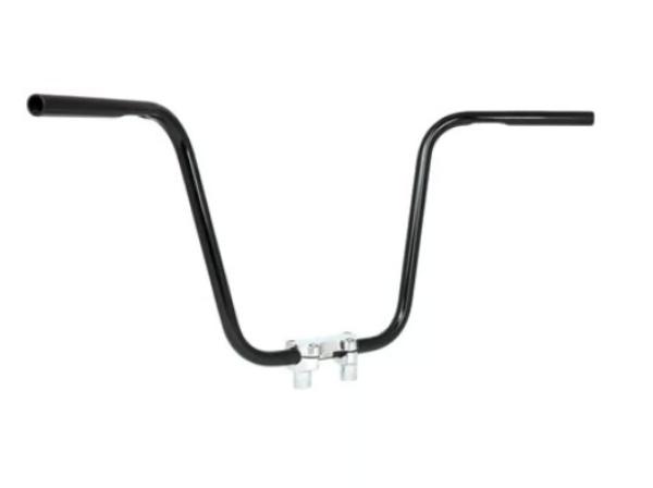 1" Apehanger 40cm Höhe in Schwarz für Harley-Davidson® 82-22  (außer 08-22 E-Gas und 88-11 Springer-Modelle) mit Risern für 1"-Lenker (NU)
