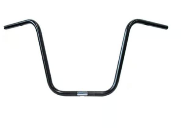 1" Apehanger 40cm Höhe in Schwarz für Harley-Davidson® 08–24  E-Gas mit Risern mit 1 Zoll Innendurchmesser (NU)