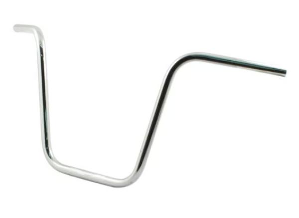 1" Apehanger 40cm Höhe in Chrom für Harley-Davidson® 82-22  (außer 08-22 E-Gas und 88-11 Springer-Modelle) mit Risern für 1"-Lenker (NU)