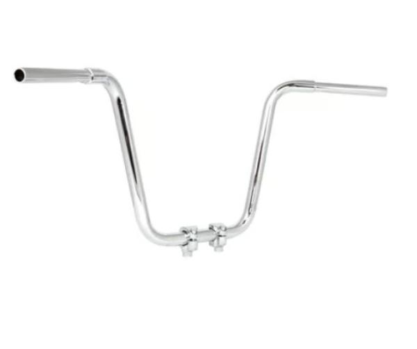 1-1/4" Apehanger in Chrom für Harley-Davidson® 08–24  E-Gas mit Risern für 1,25"-Lenker (außer 15–24 FLTR) (NU)