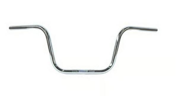 1" Apehanger 3-Loch-Ausführung 27cm Höhe in Chrom für Harley-Davidson® 82-22 (außer 08-22 E-Gas und 88-11 Springer-Modelle) mit Risern für 1" Lenker