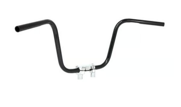 1" Apehanger 3-Loch-Ausführung 31cm Höhe in Schwarz für Harley-Davidson® 82-22 (außer 08-22 E-Gas und 88-11 Springer-Modelle) mit Risern für 1" Lenker
